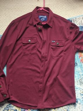Section 119 Grateful Dead Men's Casual Button-Down Shirt — Burgundy